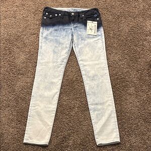 True Religion Ombre Black and White Women's Jeans